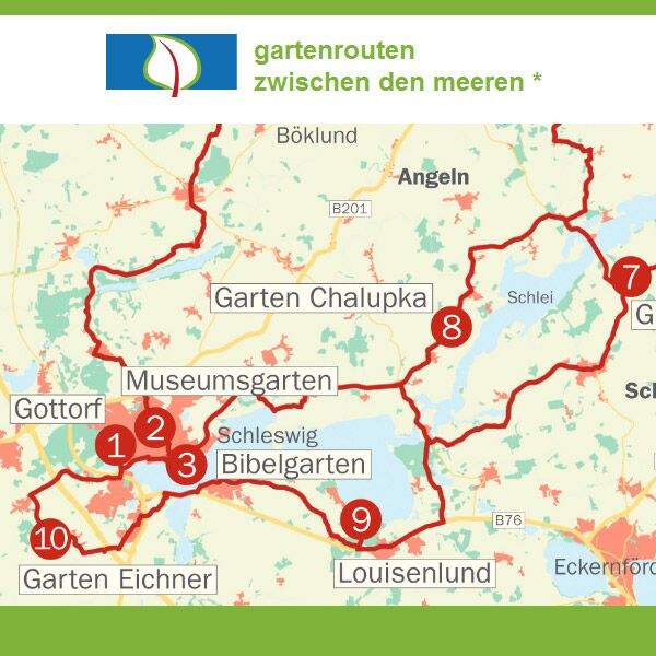 Gartenrouten-SH.de mit WebClient Kartensystem von geoGLIS